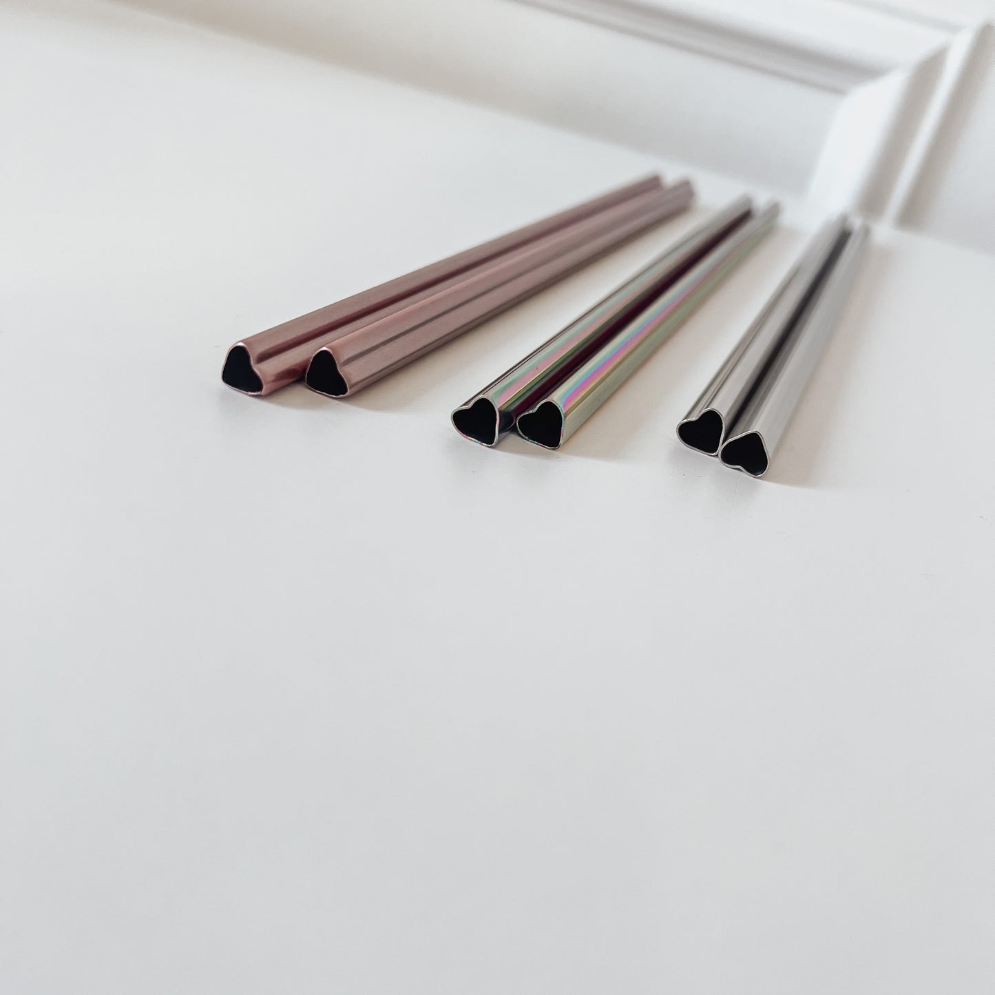 Heart Shape Metal Straw