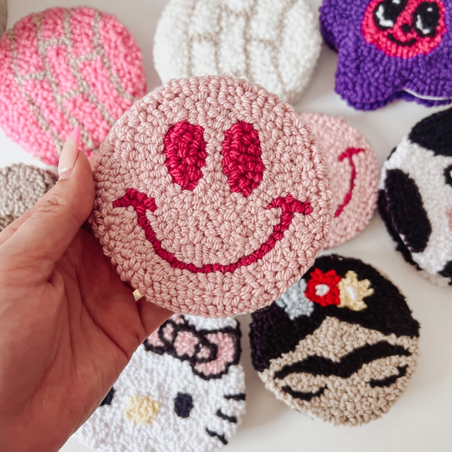 Smiley Face Mug Rug