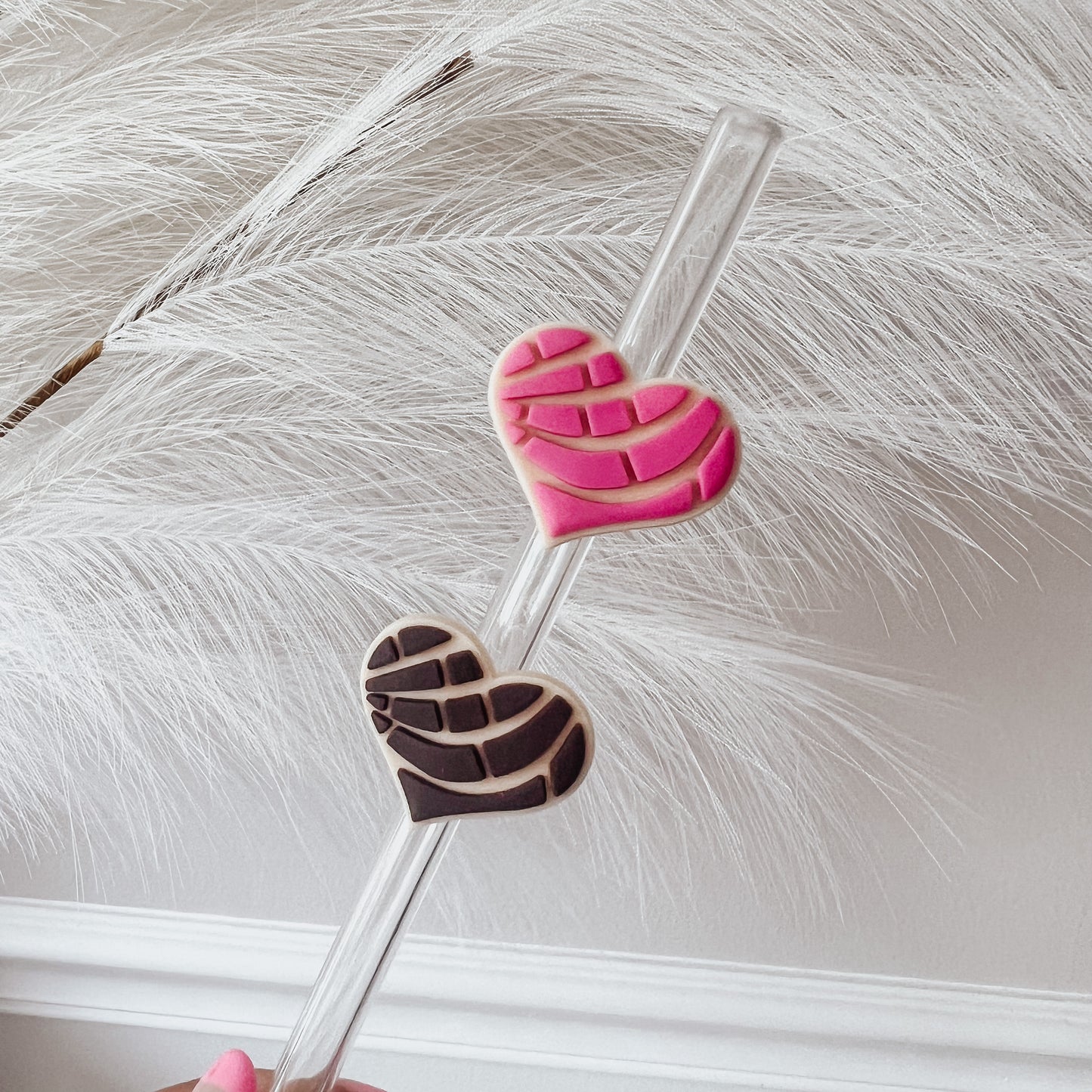 Heart Concha Straw Topper