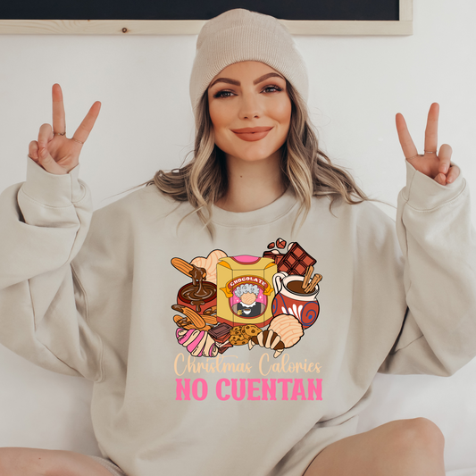 Christmas Calories No Cuentan Crewneck Sweater