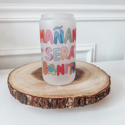 Manana Sera Bonito Frosted Glass Cup