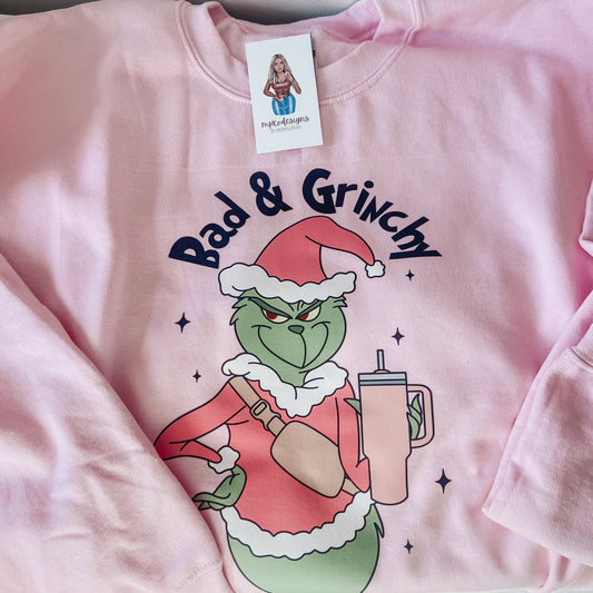 Bad & Grinchy Crewneck Sweater