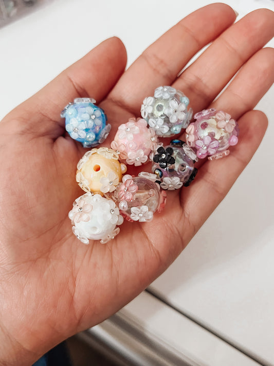 3D flower Beads