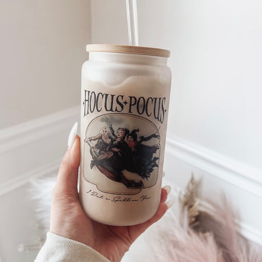 Hocus Pocus Frosted Glass Cup