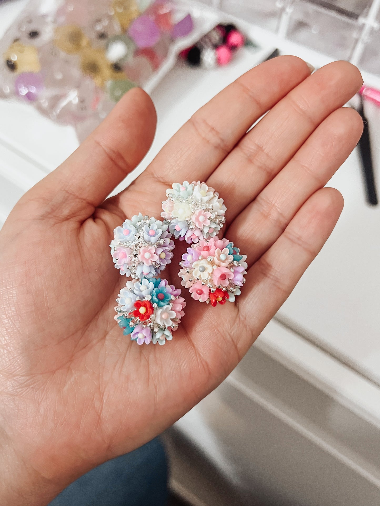 Metal Flower Beads