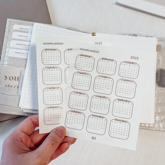 Mini Monthly Sticker Sheet