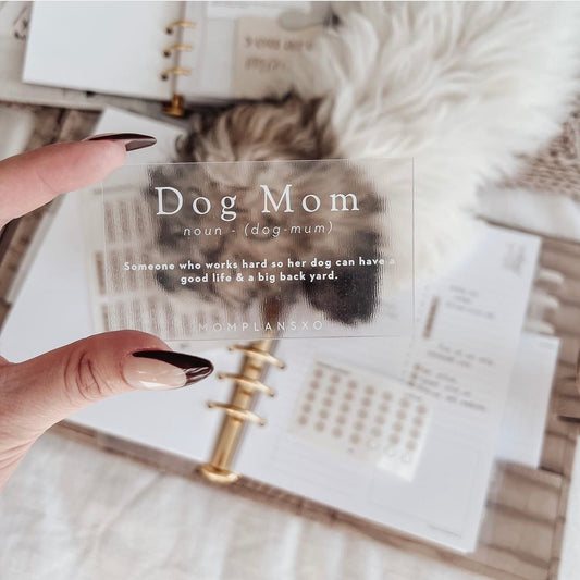 Dog Mom Clear Card